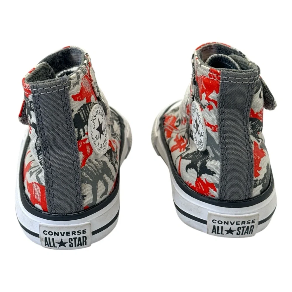 Converse All Star Toddler Low Dinosaur Print Sneakers Shoes‎ Toddler, Size 4